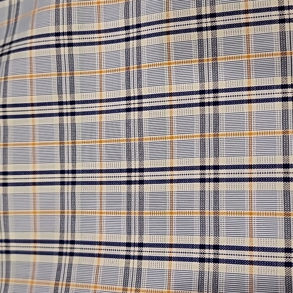 Kenneth Cole Reaction Plaid Button Down Shirt Blue 17-17.5 - Picture 4 of 10